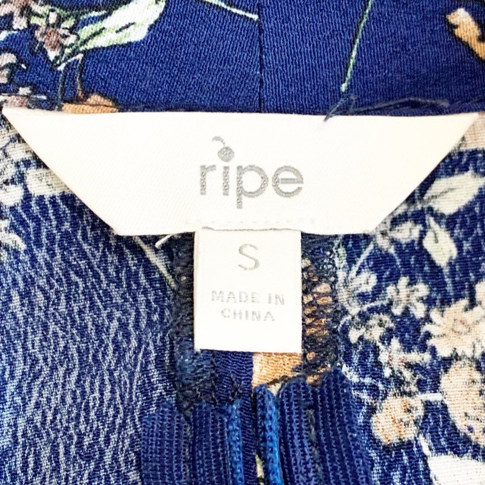 ❌SOLD❌ Ripe | Maternity Women's Blue Floral Print Long Sleeve Dress | Size: S - Picture 5 of 9